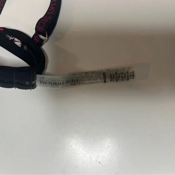 Victoria's Secret Black Underwire Bikin Top with Floral Design 34C - Picture 5 of 5